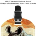 thumbnail image 4 of Square 2Pack PU Leather Abstract Rhinoceros Cruise Luggage Tag with Privacy Cover and Name ID Tag for Travel Handbags Backpacks Luggage Tags, 4 of 6