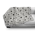 thumbnail image 3 of Abstract Soft Flannel Fleece Blanket, Pastel Toned Background with Curvy Streamlines and Circular Elements, Cozy Plush for Indoor and Outdoor Use, 70" x 90", Eggshell Black and Grey, by Ambesonne, 3 of 6