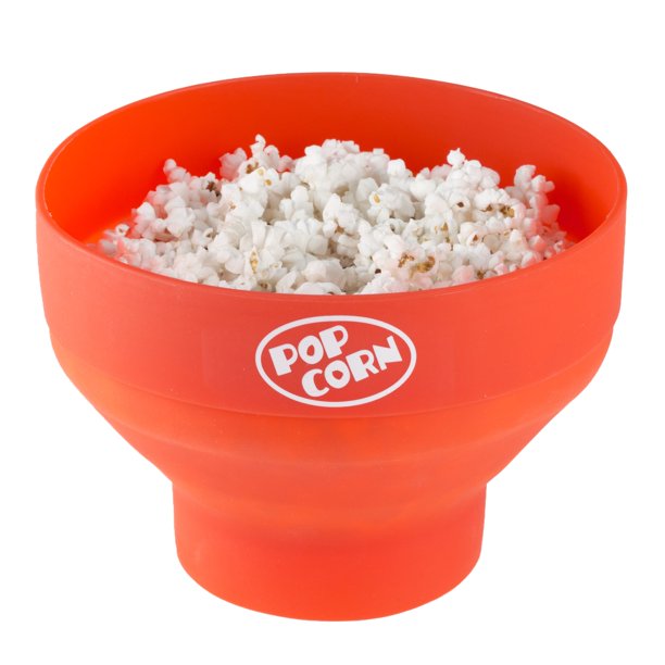Chef Buddy Microwave Popcorn Popper Bowl healthy way to pop without oil