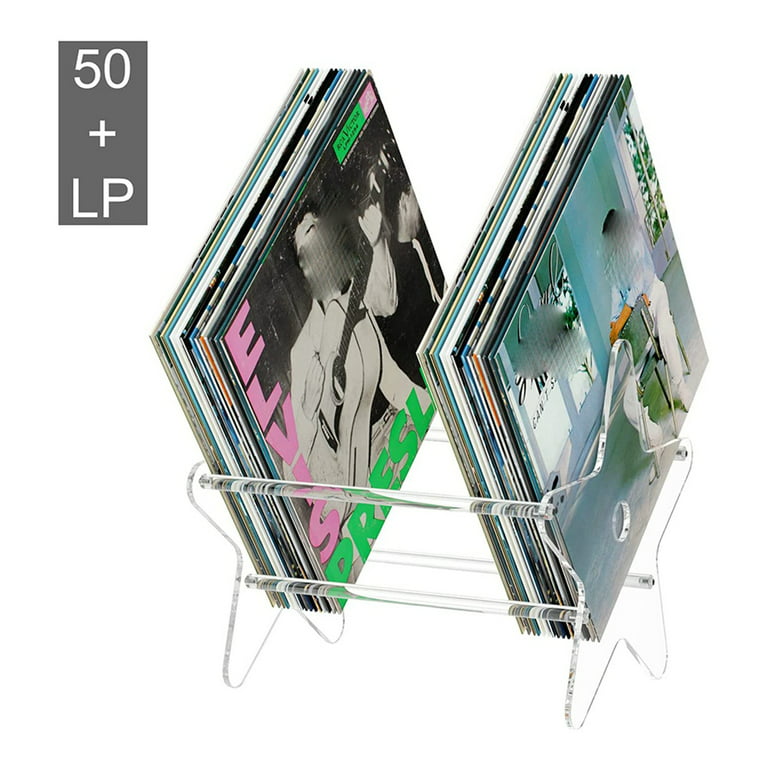 MetFun 3 Pack Vinyl Record Wall Mount Holder-12 Inch Clear Acrylic