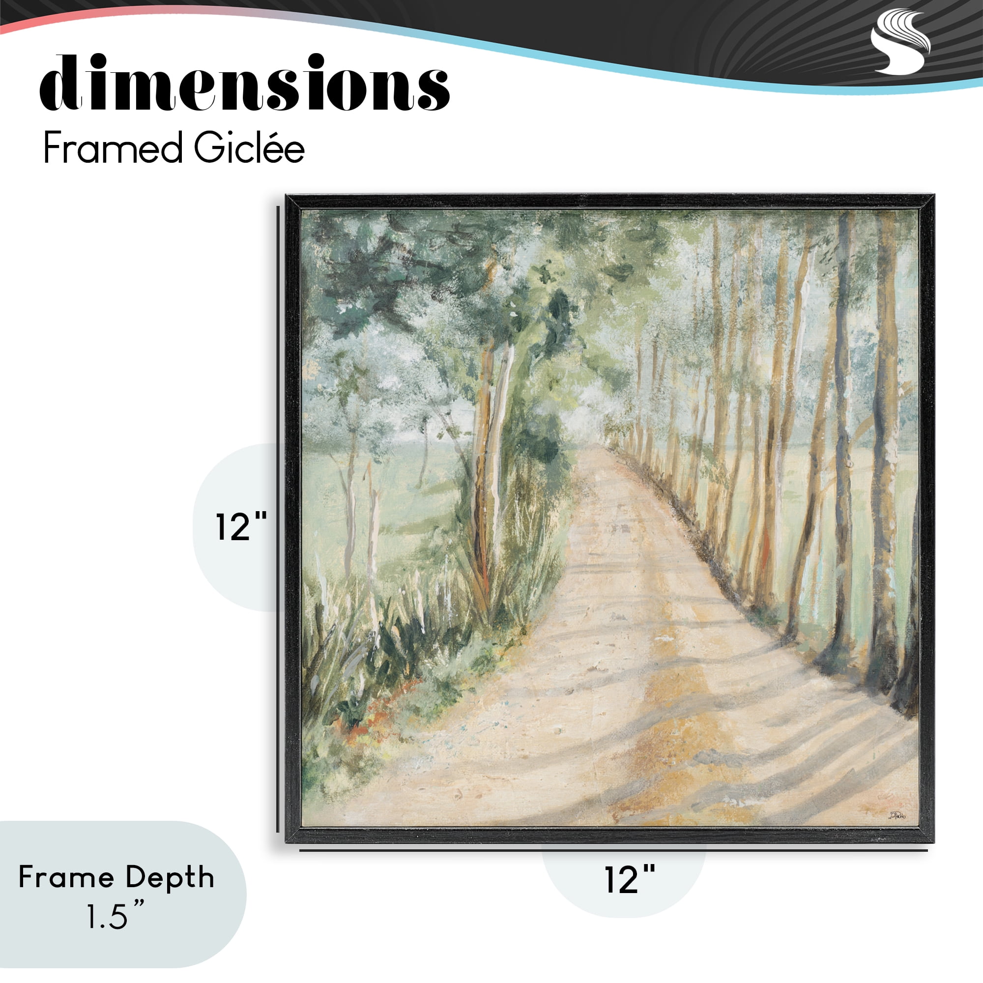 Stupell Industries Camino A Casa Pathway Black Framed Giclee Art, design by Patricia Pinto