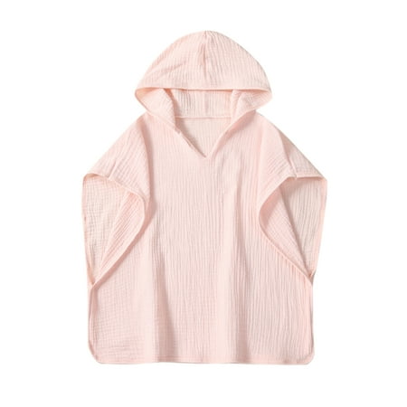TFFR Infant Baby Hooded Poncho Wearable Bath Towel Cotton Soft Bathrobes,Toddler Quick-Dry Washcloth