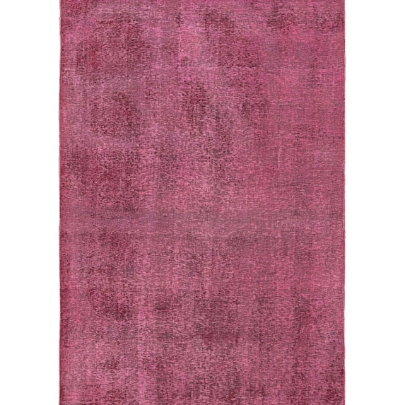 Ahgly Company Indoor Rectangle Mid-Century Modern Violet Red Pink Oriental Area Rugs, Swatch Sample