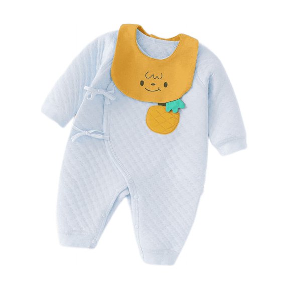 Yidarton Newborn Clothes Baby Jumpsuit Spring And Autumn A Boneless Newborn Baby Climbing Clothes Baby Clothes Light Blue