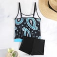 thumbnail image 4 of Traje de baño tankini de verano para mujer, talla grande, estampado, bikini dividido, traje de baño de dos piezas para mujer, trajes de baño tankini para mujer, traje de baño de 2 piezas para mujer, t, 4 of 5