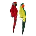 thumbnail image 1 of koolsoo 2 Pièces Réaliste Vert & Rouge Perroquet Clôture figure Décoration Murale pour Arbre,, 1 of 8