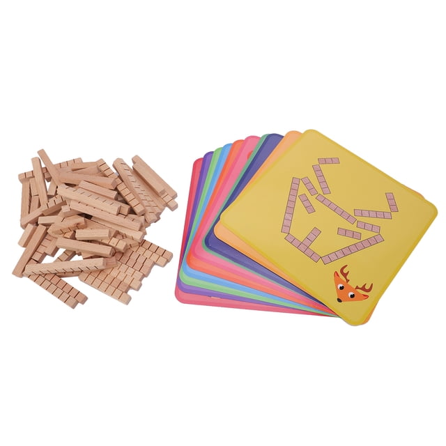 Matching Puzzle Multi-colored Beech Building Block Puzzle Thick for Baby Home ANGGREK Otros