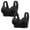 Black 1, variant on LIaqionyy Front Snap Everyday Bras for Women 2Pcs Wirefree Push Up Plus Size Bralettes Soft Breathable Comfort Bras
