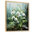 thumbnail image 2 of Designart "Chilled Forest Snowdrop Realism" Snowdrops Floater Framed Canvas Art Print, 2 of 5