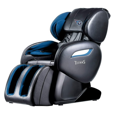NFL Tennessee Titans Electric Full Body Shiatsu Massage Chair Foot Roller Zero Gravity w/Heat