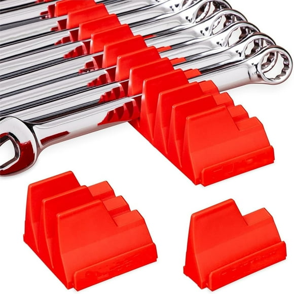 shiyou-FEISHIONG 40pcs Modular Magnetic Wrench Organizerfor Tool Box & Drawer - with Metric & SAE Labels, Ideal for Workshop Storage, Wrench Organizer, Storage Rack, Workshop, Toolbox