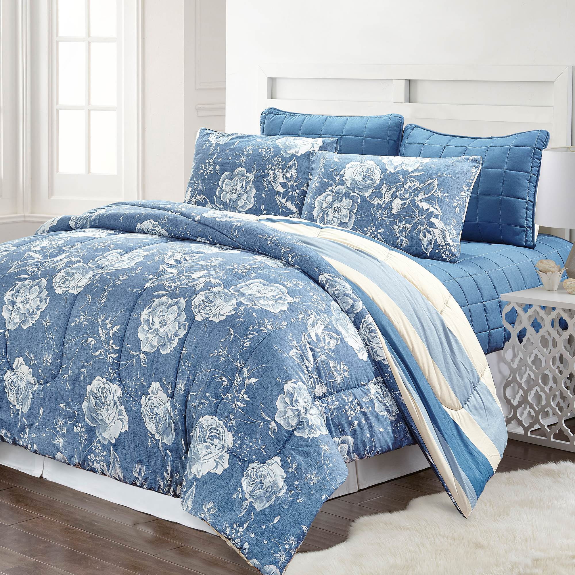 6 Piece Comforter/Coverlet Set Blair Stripe