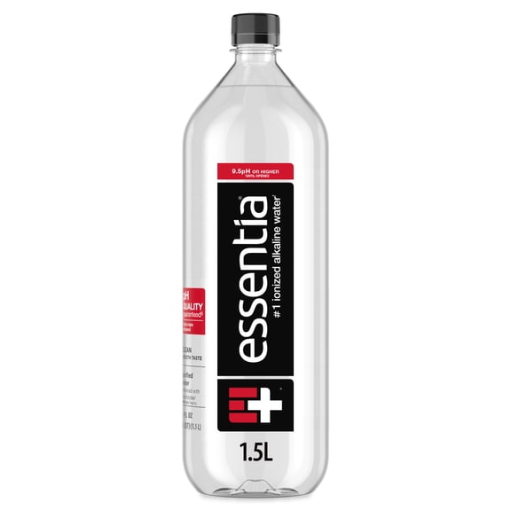 Essentia Ionized Alkaline Water, 9.5 PH until opened, 99.9% Pure, Bottled Water, 1.5L Bottle