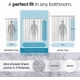 thumbnail image 4 of LiBa Cortina de Ducha para Baño de Peso Superpesado PEVA, Tela No Tóxica de Peso Pesado, Grosor Resistente, Impermeable, Resistente Al Moho y a los Hongos, Color Blanco, 72 de Ancho x 72 de Alto, 4 of 7