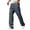 Dark Gray, variant on Cargo Pants Men Wide Leg Pants For Men Elastic Drawstring Multi Patch Flap Pocket Oversized Loose Straight Trousers Light Summer Pants Men Solid Color Street Skate Hip Hop Daily Wear