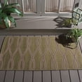 thumbnail image 2 of SAFAVIEH Courtyard Arielle Geometric Swirls Indoor/Outdoor Area Rug Green/Cream, 2'7" x 5', 2 of 6