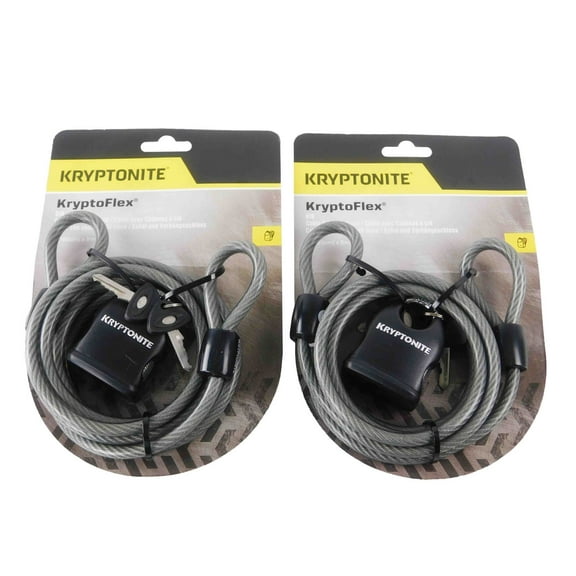 Kryptonite KryptoFlex 818 5 ft Cable and Padlock 2-pack