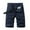 Dark Blue, variant on Miluxas Plus Size Pants Men's Pocket Zipper Buttons Solid Tooling Short Pants Khaki 12(36)