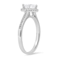 thumbnail image 2 of 925 Sterling Silver Heart-cut Diamond CZ Halo Ring, 2 of 2