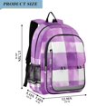 thumbnail image 2 of FORMRS Unisex School Backpack 17" Student Travel Bag with Laptop Compartment, Purple and White Pattern, 2 of 7