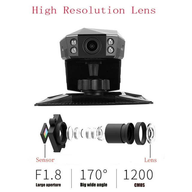maskred Dashboard 2inch HD 1080P Car Dash Cam IR Night View Camera 170°G-Sensor DVR Driving Recording Car