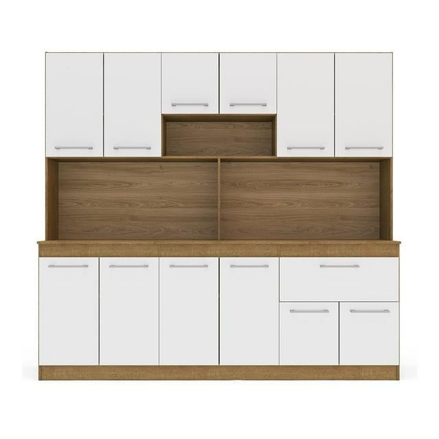 Cocina Integral Mobi Argelia 1.77 m en color blanco con cafe
