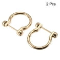 thumbnail image 3 of 31mm U Shape Horseshoe D-Rings Zinc Alloy Electroplated Gold Tone 2 Pack, 3 of 5