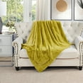 thumbnail image 5 of Home Soft Things Faux Fur Throw - Lemon Curry - 60X80", 5 of 7