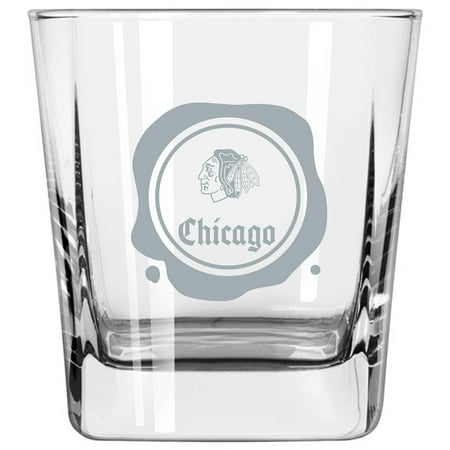 

Chicago Blackhawks 14oz. Frost Stamp Old Fashioned Glass