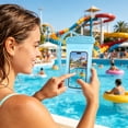 thumbnail image 3 of Universal Waterproof Floating Cell Phone Dry Bag Clear Touch Sensitive Phone Pouch Detachable Lanyard Multi Color Water Proof Case for Beach Pool Lake Water Sports Vacation, 3 of 4