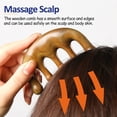 thumbnail image 4 of Wooden Massage Comb with Wide Tooth, Scalp Massager Round Tooth Comb, Gua Sha Manual Lymphatic Drainage Massage Tool, Fatigue Relieve Acupoint Massager, 4 of 7