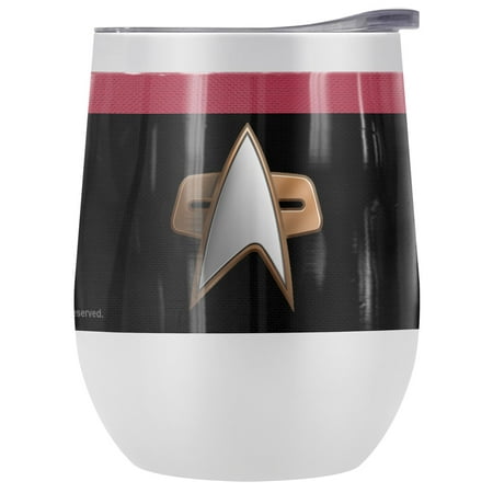 

Star Trek Official Voyager Command Uniform 12 oz Stemless Tumbler Stainless Steel Travel Cup|Lake Tumbler|Insulated with Leak Resistant Slide-Lock Lid