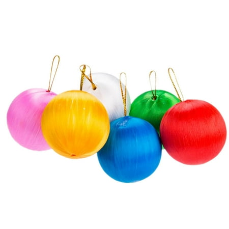 

6pcs Christmas Trees Ball Pendant Beautiful Christmas Colorful Decor for Home Store Office (6CM)