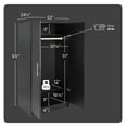 thumbnail image 5 of Prepac Elite Armoire Armoir Wardrobe Closet - Black 32"W x 35"H x 20"D Cabinet for Functional Clothes Storage with Hanging Rail - BEW-3264, 5 of 13