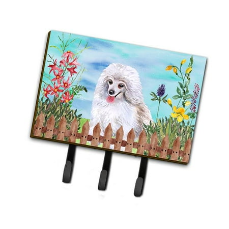 

Medium White Poodle Spring Leash or Key Holder