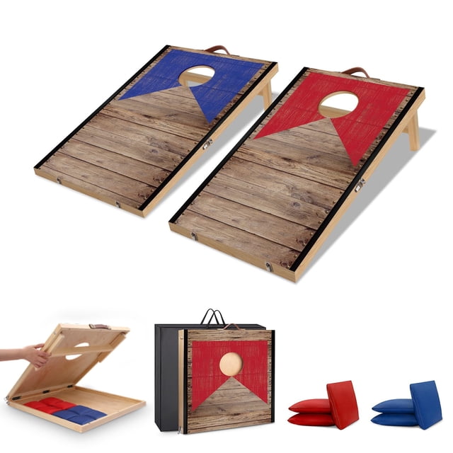 Juego de tablero Cornhole HQGZQL, plegable, 61 x 35 cm, juego de madera