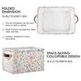 thumbnail image 2 of Yayeee Canvas Storage Basket with Handles for Shelves Fabric Bins Closet Organizer, Pastel Floral Pattern, 2 of 8