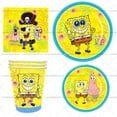 thumbnail image 3 of SpongeBobs SquarePants Party DIY Decorations Patrick Star Paper Plate Cups Banner Cake Topper Towels Straw Mask Decor Supplies, 3 of 5