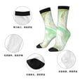 thumbnail image 5 of Honeii Green And Gold Abstract Marble Print Adult Socks,Crew Socks,Casual Calf Socks,Daily Wear Socks for Men & Women, Perfect for Sports, Casual and Everyday Use, 5 of 6