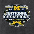 thumbnail image 4 of Men's Fanatics Heather Charcoal Michigan Wolverines College Football Playoff 2023 National Champions Logo T-Shirt, 4 of 4