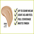 thumbnail image 3 of Maybelline Super Stay Liquid Foundation Makeup, Full Coverage, 310 Sun Beige, 1 fl oz, 3 of 8