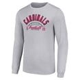 thumbnail image 2 of Men's Starter  Heather Gray Arizona Cardinals Half Ball Team Long Sleeve T-Shirt, 2 of 3