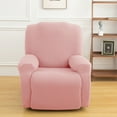 thumbnail image 6 of Rosnek Stretch Recliner Slipcover with Pockets Furniture Chair Cover, Pink (4 Pieces), 6 of 8