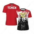 thumbnail image 2 of Exclusive design Yemen Flag Flag Grain 3D Printed Men For Running Bike Soccer Tennis Fitness Sports tshirt Mesh Short T-shirt, 2 of 10