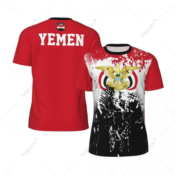 Exclusive design Yemen Flag Flag Grain 3D Printed Men For Running Bike Soccer Tennis Fitness Sports tshirt Mesh Short T-shirt