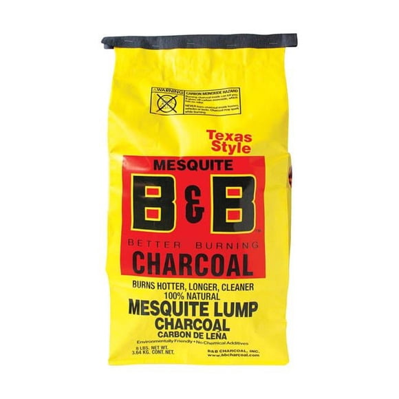 B&B Charcoal 8023447 Organic Mesquite Lump Charcoal - 8 lbs