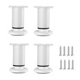 thumbnail image 3 of 4 PCS Adjustable Height Furniture Support Legs [with Screws] 3.15-4.72 Inch for Bed Frame/Bed Center Slat White, 3 of 5