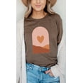 thumbnail image 3 of Boho Heart Sunrise Valentine Graphic Tee T-Shirt, 3 of 10
