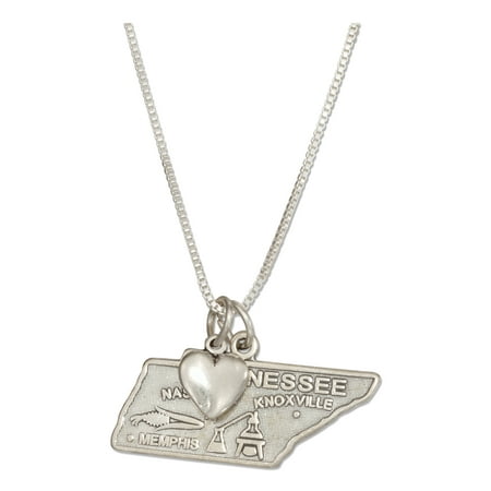 Sterling Silver Tennessee State Charm - STERLING SILVER 18
