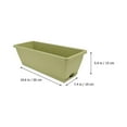 thumbnail image 5 of FRCOLOR Resin Plant Basin 2pcs Hanging Flower Pots Rectangular Balcony Planter Planter Fence Flower Bucket for Railing Fence Balcony Garden Patio Home,19.69"X7.48"X5.91", 5 of 10